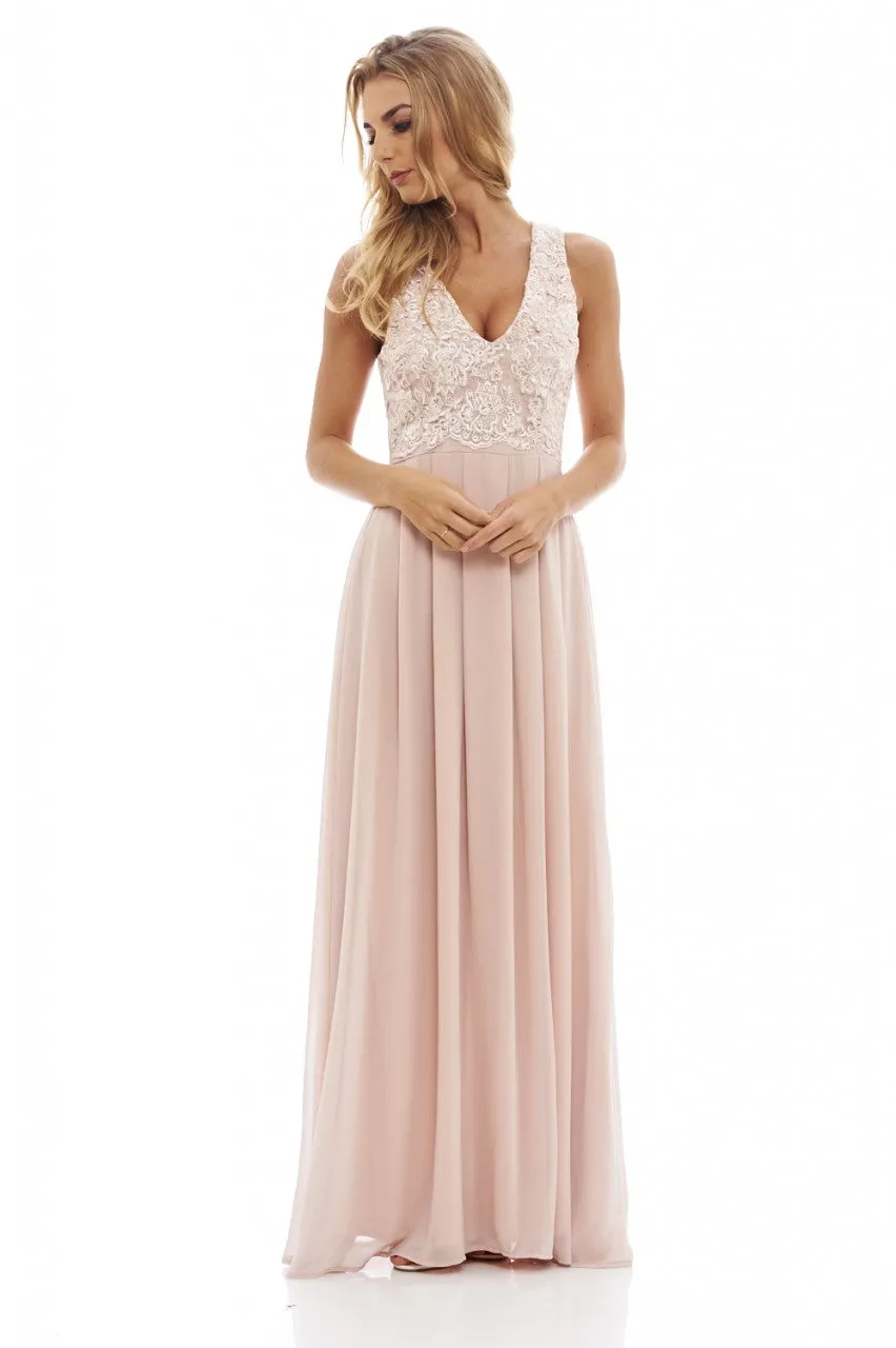 Nude Lace Maxi Dress sold by AX Paris product image thumbnail 3