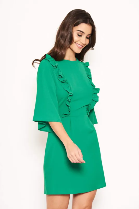 Green Frill Front Dress sold by AX Paris