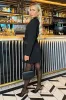 Black Satin Collar Fitted Blazer Mini Dress sold by AX Paris