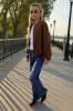 Tan Faux Suede Bubble Hem Bomber Jacket sold by AX Paris