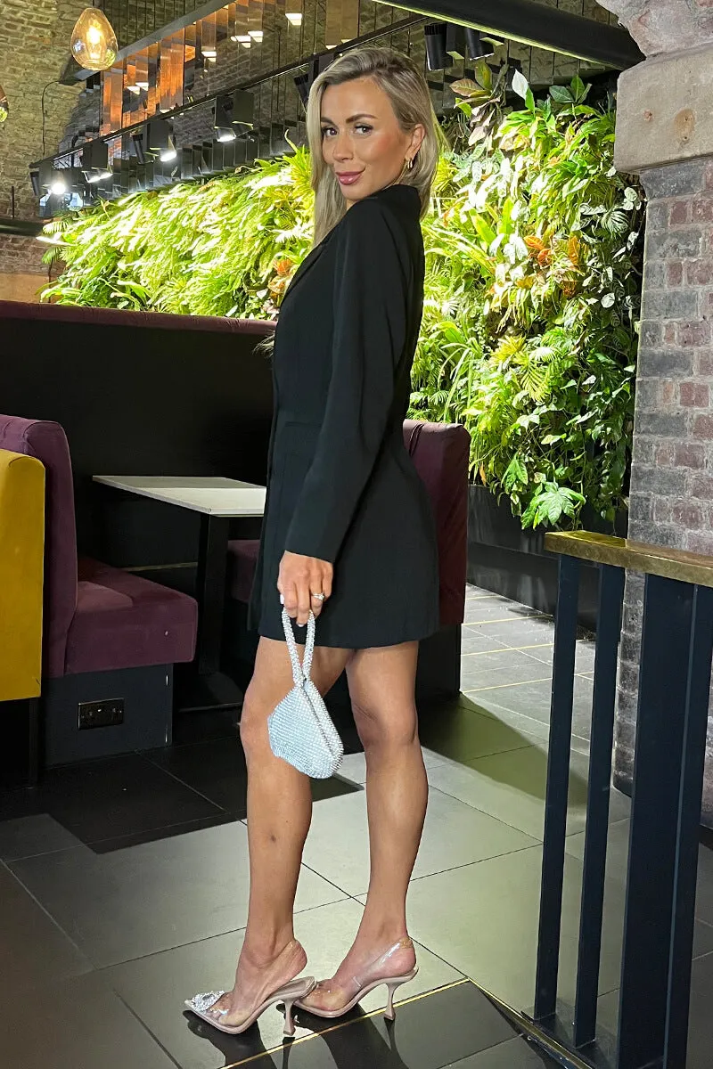 Black Fitted Blazer Mini Dress sold by AX Paris product image thumbnail 4