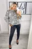 Cream Multi Print Puff Sleeve Cuff Top sold by AX Paris