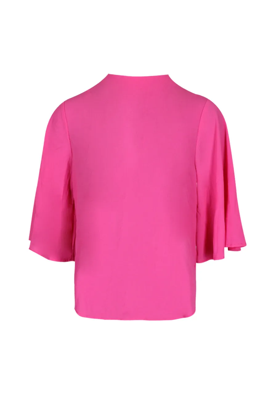 Cerise Flared Sleeve Top sold by AX Paris product image thumbnail 4