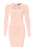 Pink Suede Strappy Bodycon Dress sold by AX Paris