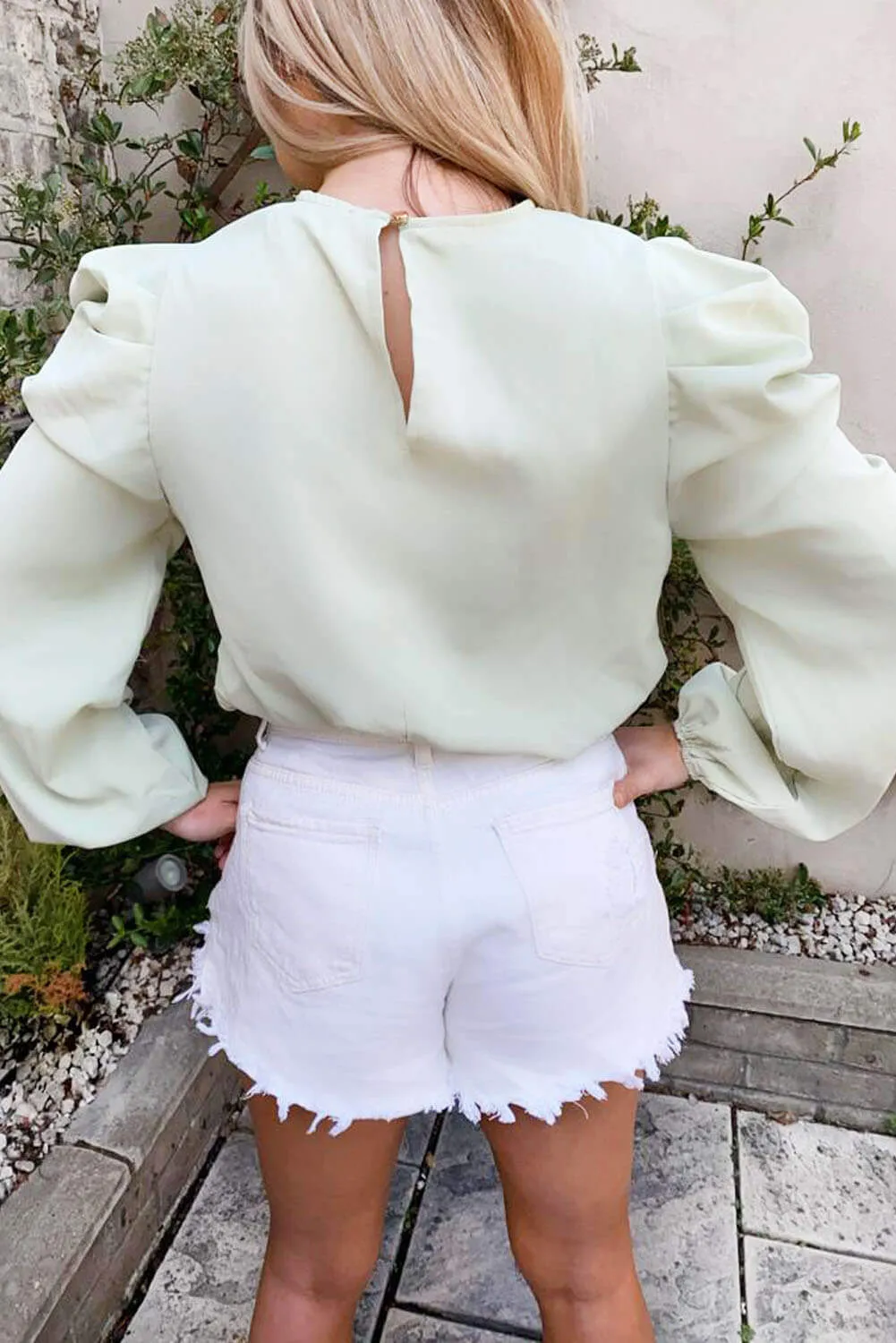 Mint Puff Sleeve Loose Fit Top sold by AX Paris product image thumbnail 3