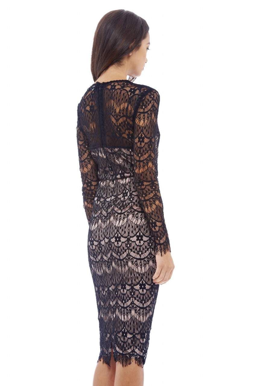 Crossover Lace Bodycon Dress sold by AX Paris product image thumbnail 3
