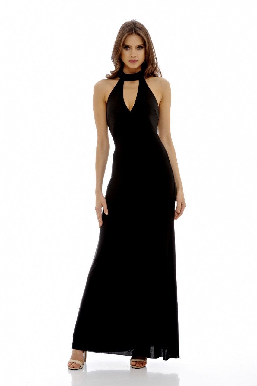 Black High Neck Maxi Dress sold by AX Paris product image thumbnail 2