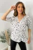 Cream Printed Pleat Wrap Top sold by AX Paris