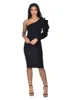 Black Ruffle Sleeve Dress sold by AX Paris