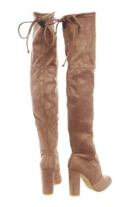 Faux  Suede Knee High Heeled Boots sold by AX Paris