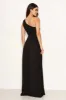 Black One Shoulder Pleated Maxi Dress sold by AX Paris