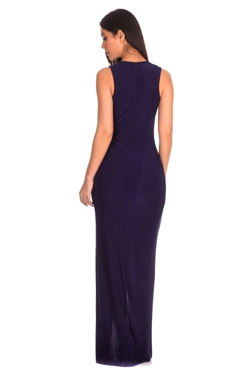 Navy Lace Detailing Maxi Dress sold by AX Paris product image thumbnail 3