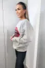 Grey Red Lips Sweatshirt sold by AX Paris
