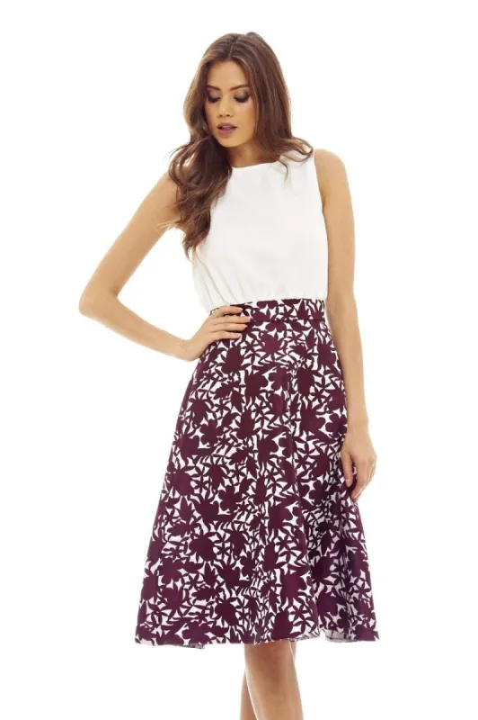 Cream 2-In-1 Midi Dress with Embroidered Details sold by AX Paris