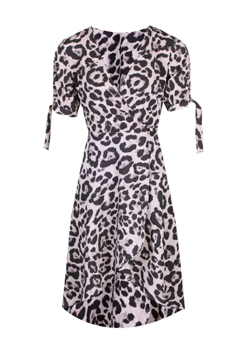 Animal Print Tie Detail Dress sold by AX Paris product image thumbnail 4