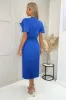 Blue Pleated Midi Dress with Tie Waist sold by AX Paris