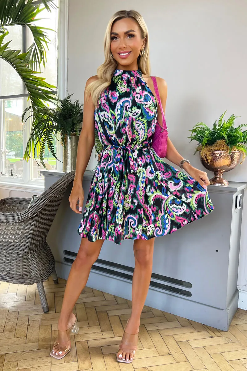 Multi Print High Neck Skater Dress sold by AX Paris product image thumbnail 2