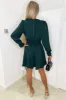 Teal Wrap Over Belted Skater Dress sold by AX Paris