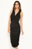 Black Cowl Neck Ruched Side Bodycon Midi Dress sold by AX Paris