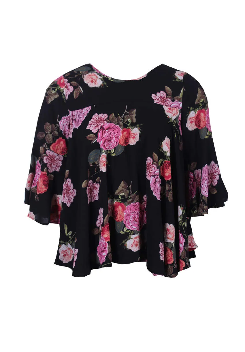 Black Floral Print Blouse sold by AX Paris product image thumbnail 4
