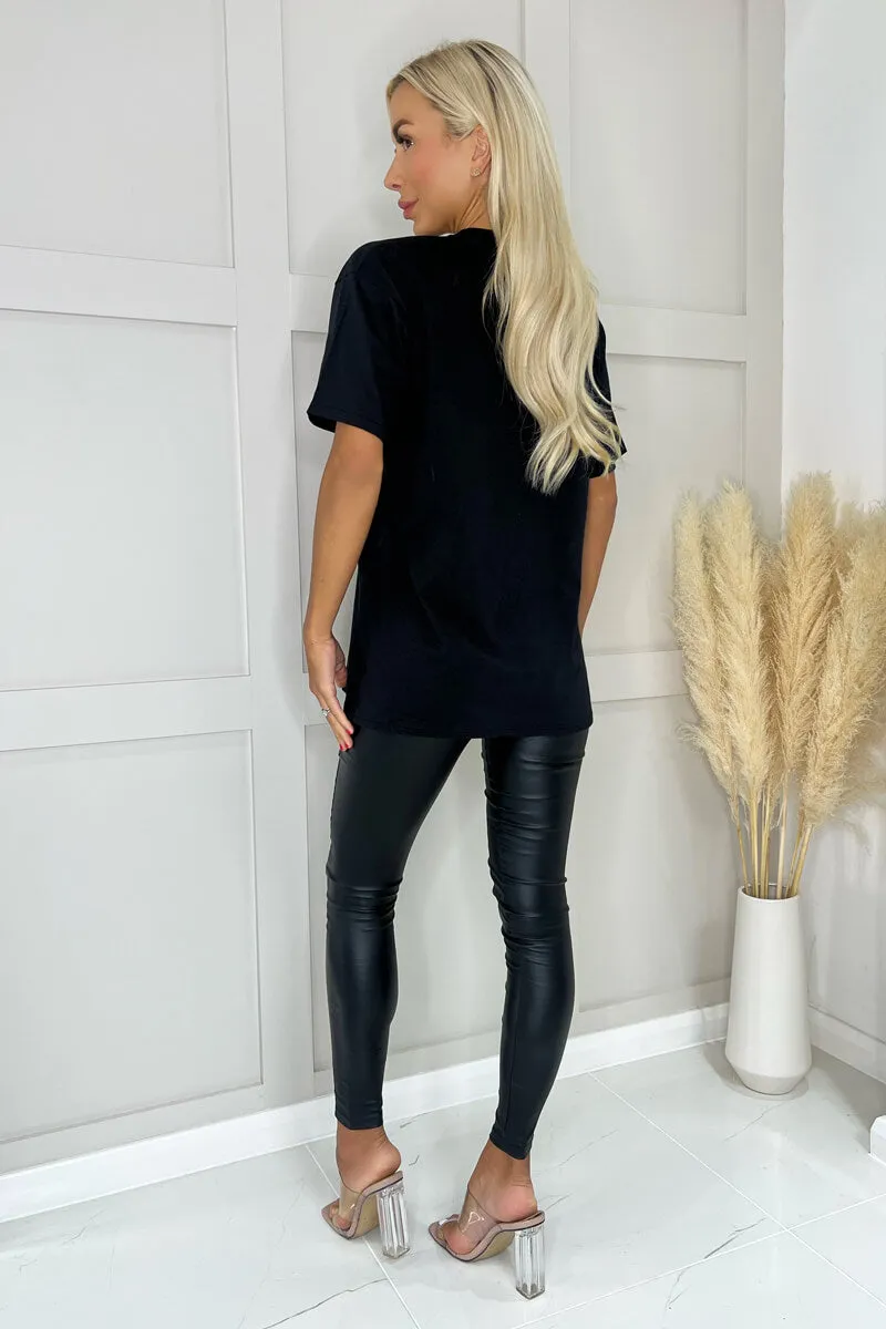 Black NYC Slogan T-Shirt sold by AX Paris product image thumbnail 4