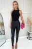 Black Faux Leather High Waist Leggings sold by AX Paris