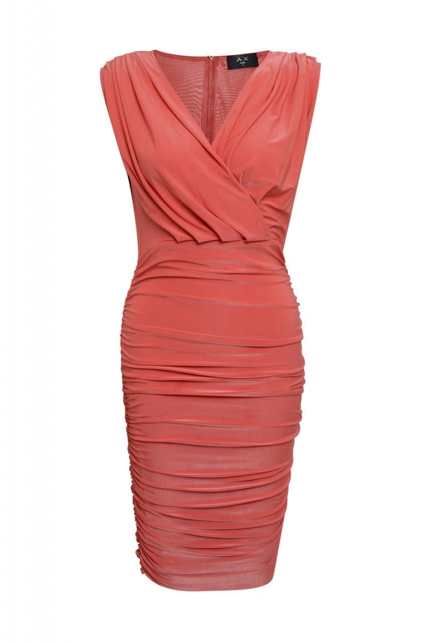 Ruched Wrap Front Midi Dress sold by AX Paris product image thumbnail 5