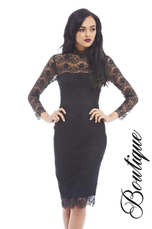 Lace Long Sleeve Bodycon sold by AX Paris