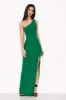 Green Asymmetric Thigh Split Maxi Dress sold by AX Paris