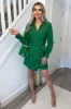 Green Tie Wrap Long Sleeve Mini Dress sold by AX Paris