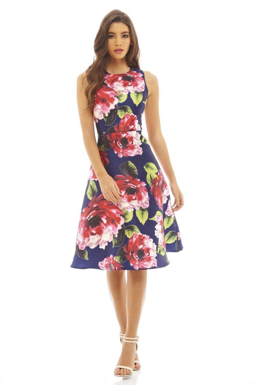 Floral Printed Midi Skater Dress sold by AX Paris product image thumbnail 2