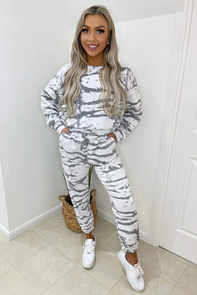 Grey Tie Dye Joggers sold by AX Paris product image thumbnail 2