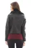 Cropped Faux Leather and Fur Jacket sold by AX Paris