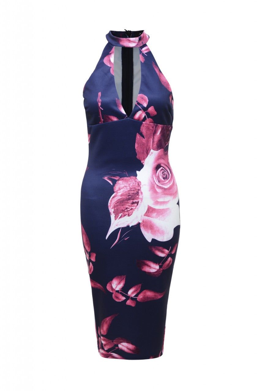 Cut Out Floral Bodycon Dress sold by AX Paris product image thumbnail 5