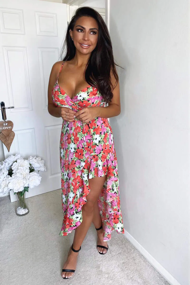 Floral Printed Strappy Wrap Midi Dress sold by AX Paris product image thumbnail 2