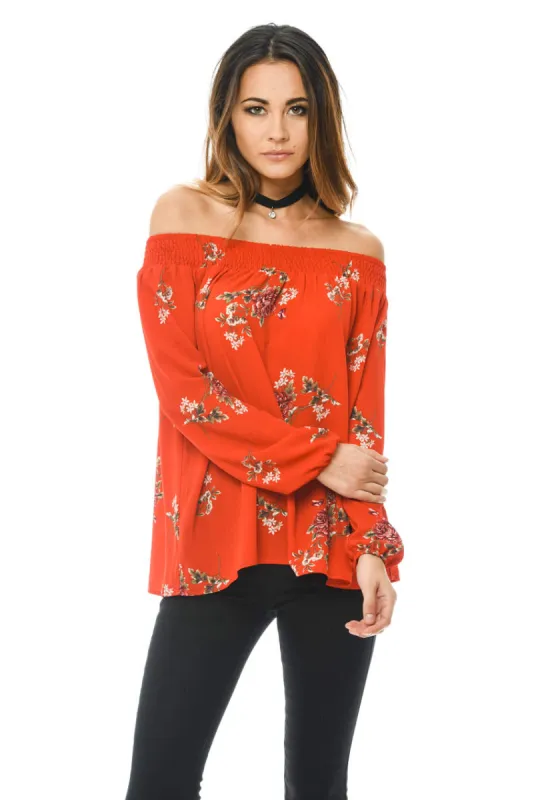 Floral Cold Shoulder Top sold by AX Paris