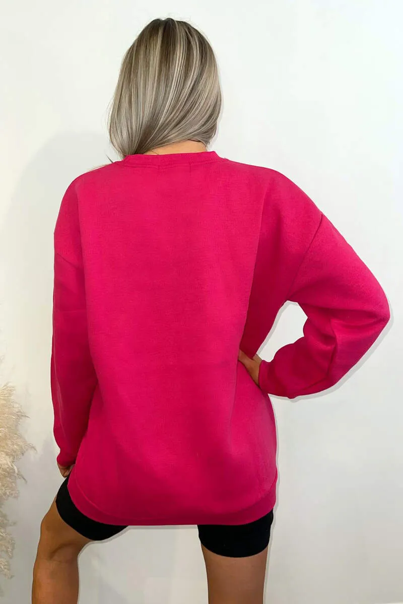 Cerise Liberte Printed Sweatshirt sold by AX Paris product image thumbnail 5