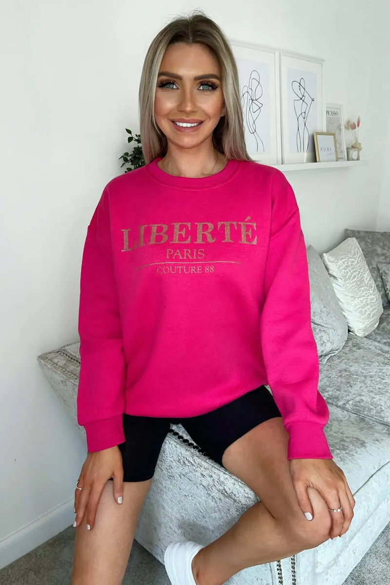 Cerise Liberte Printed Sweatshirt sold by AX Paris product image thumbnail 4