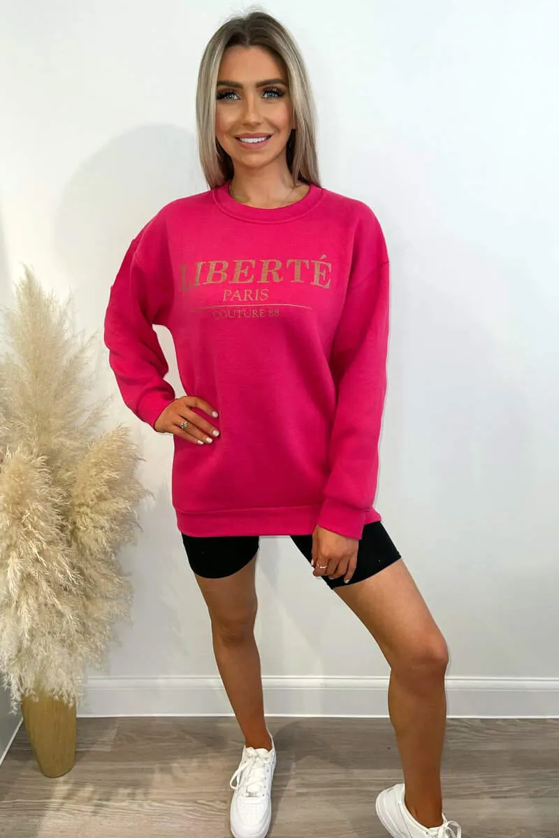 Cerise Liberte Printed Sweatshirt sold by AX Paris product image thumbnail 2