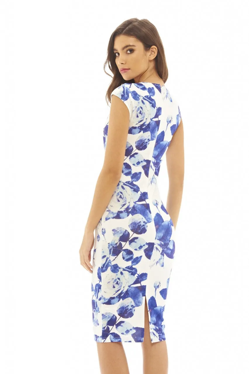 Rose Printed V Neck Midi Dress sold by AX Paris product image thumbnail 3