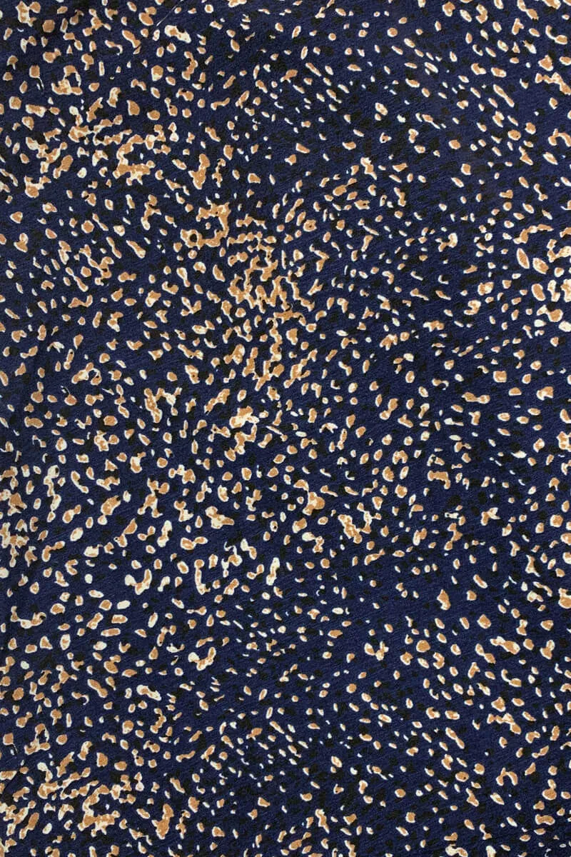 Navy Printed Split Leg Midi Dress sold by AX Paris product image thumbnail 5