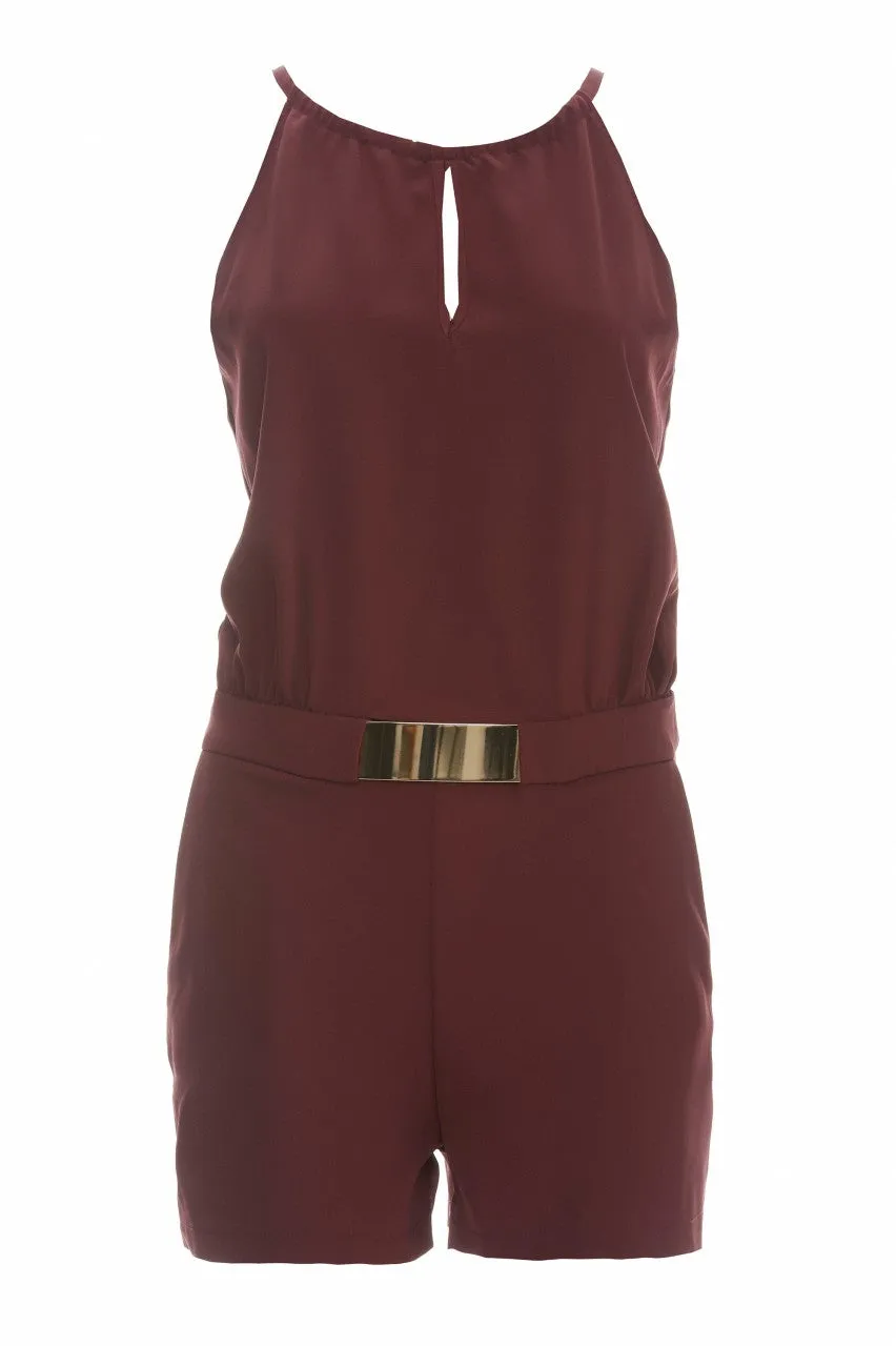 High Neck Keyhole Playsuit sold by AX Paris product image thumbnail 5