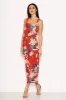 Red Floral Printed Jumpsuit sold by AX Paris