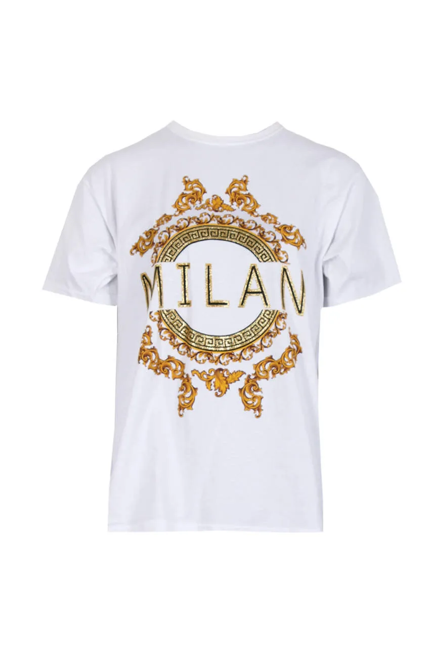 White Milan Slogan T-Shirt sold by AX Paris product image thumbnail 4