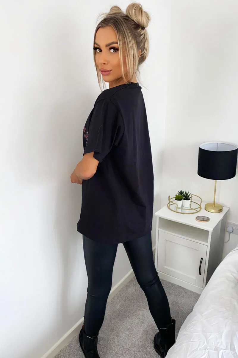 Black Butterfly Printed Tee sold by AX Paris product image thumbnail 4