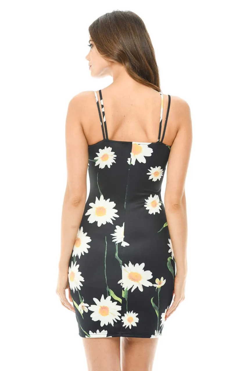 Multi Strap Printed Bodycon Mini Dress sold by AX Paris product image thumbnail 3