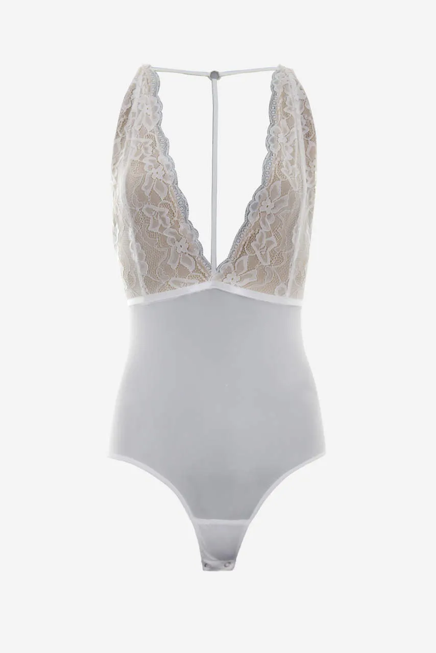 White Lace Bodysuit sold by AX Paris product image thumbnail 4