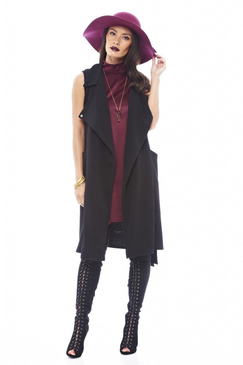 Water Fall Tie Belt Jacket sold by AX Paris product image thumbnail 2