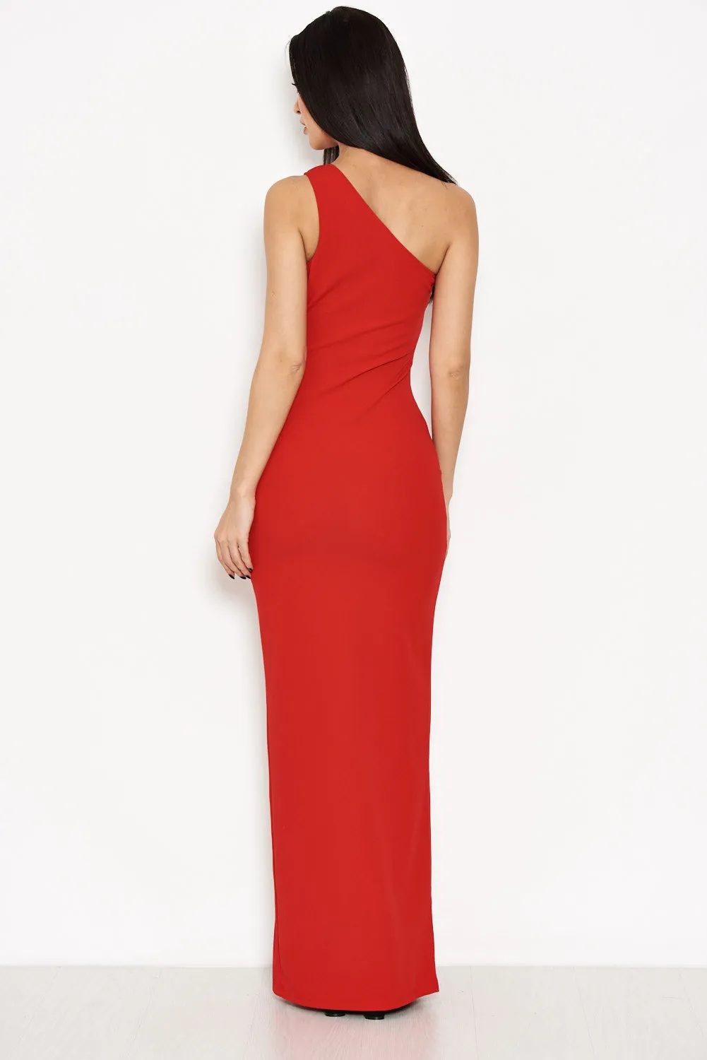 Red Asymmetric Thigh Split Maxi Dress sold by AX Paris product image thumbnail 3