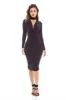 Black Midi Dress with Cut-Out Choker sold by AX Paris